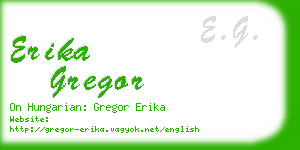 erika gregor business card